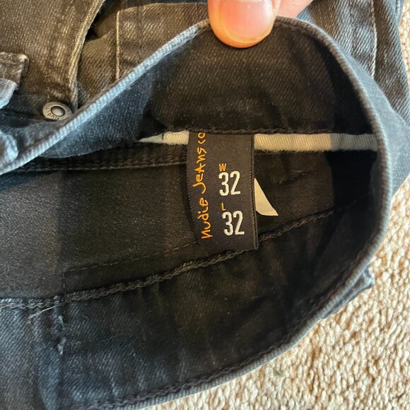 Nudie Jeans Slim Straight Black Denim - Picture 4 of 6